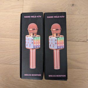 BlueFire 4 in 1 Karaoke Wireless Microphone (Black, Set of 2) NIB